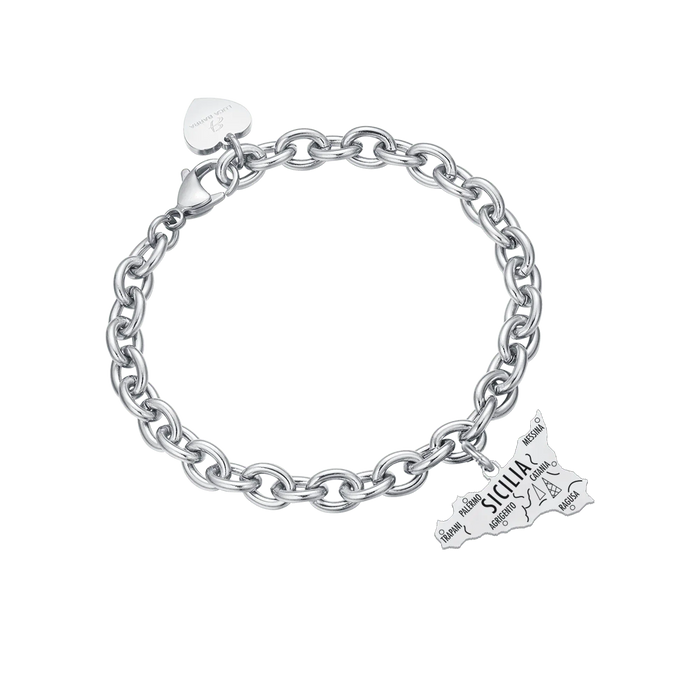 BRACCIALE DONNA IN ACCIAIO SICILIA