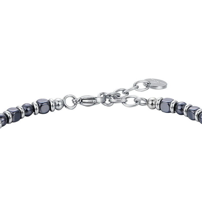 BRACCIALE UOMO IN ACCIAIO CON EMATITE ACCIAIO