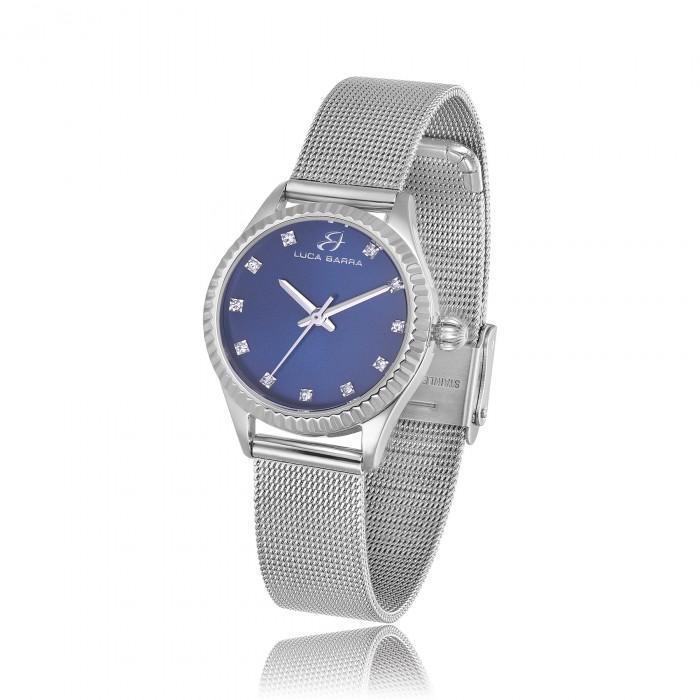 Orologio in acciaio con quadrante blu - gioielleriaperdichizzi.it