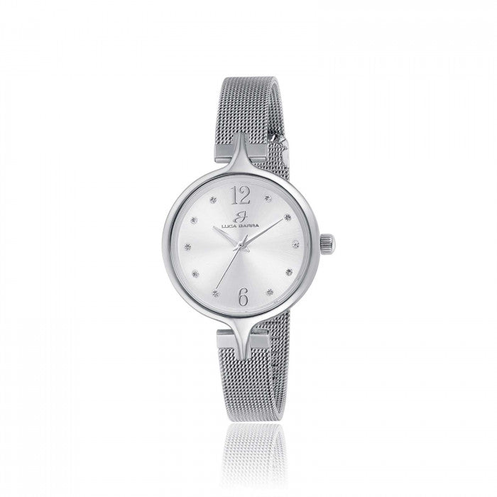 OROLOGIO CON CASSA IN ACCIAIO QUADRANTE SILVER BRACCIALE IN ACCIAIO