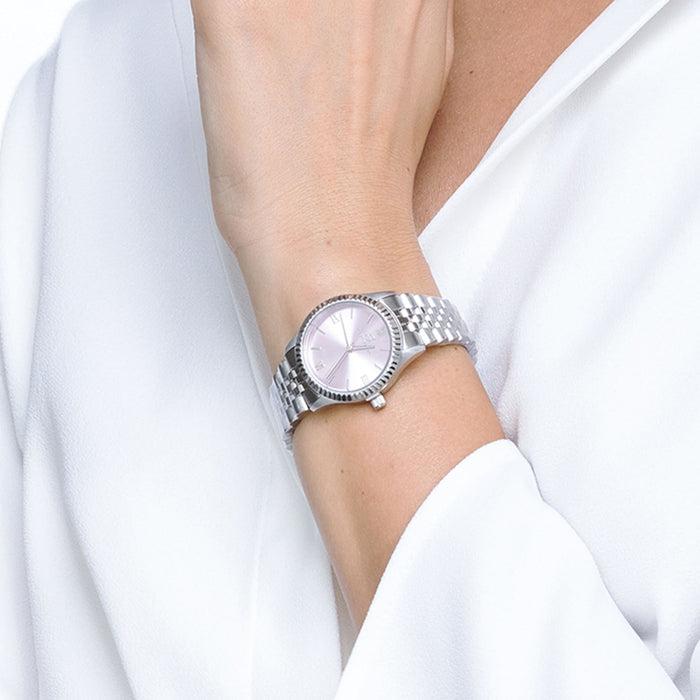 OROLOGIO DONNA CON CASSA IN ACCIAIO QUADRANTE ROSA - BW290
