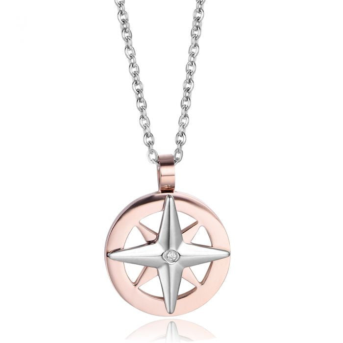 Collana Con Ciondolo Rosa Dei Venti