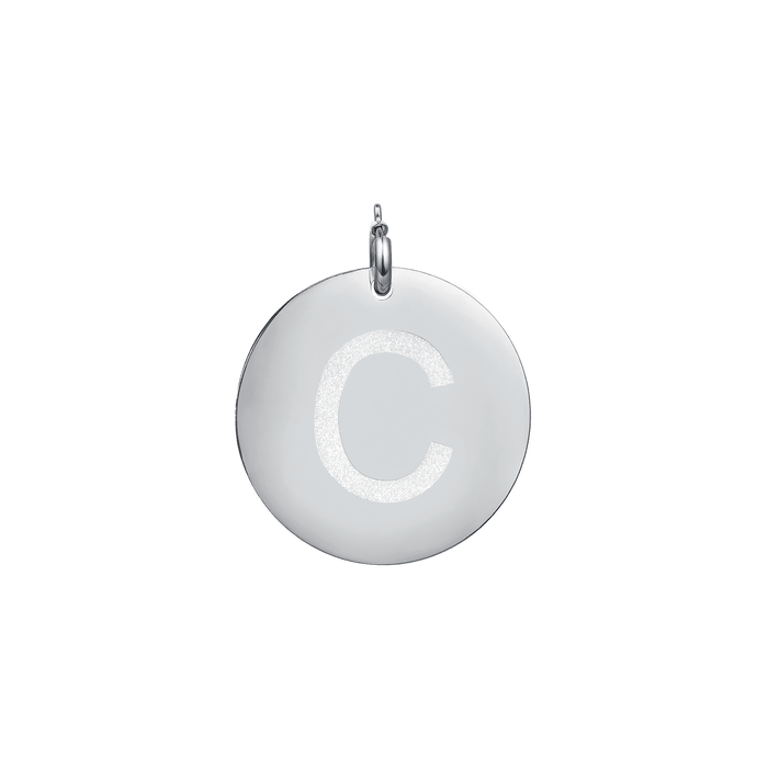 CHARM LETTERA GLITTER IN ACCIAIO 30mm
