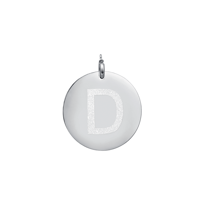 CHARM LETTERA GLITTER IN ACCIAIO 30mm