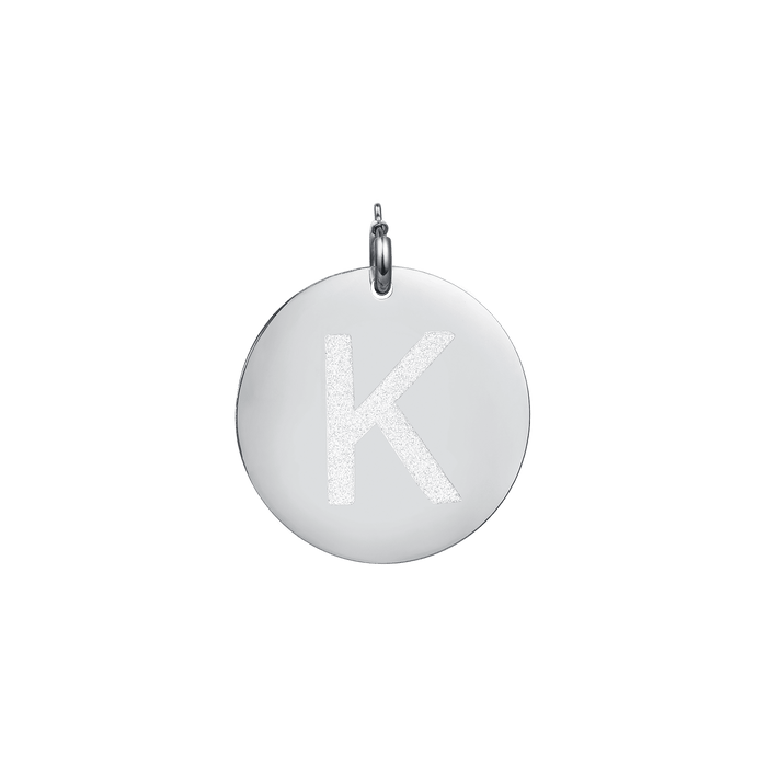 CHARM LETTERA GLITTER IN ACCIAIO 30mm