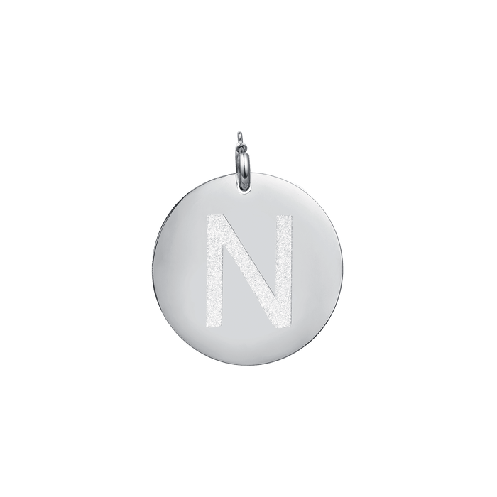 CHARM LETTERA GLITTER IN ACCIAIO 30mm