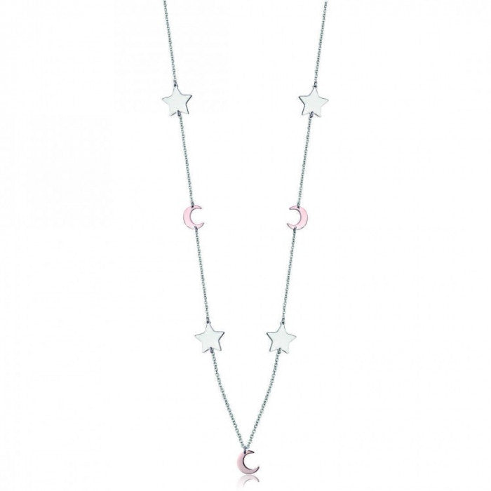 Collana stelle e lune rosè