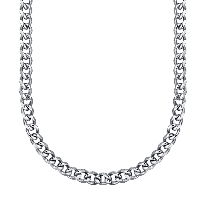 COLLANA UNISEX IN ACCIAIO CON MAGLIA CATENA 9 MM
