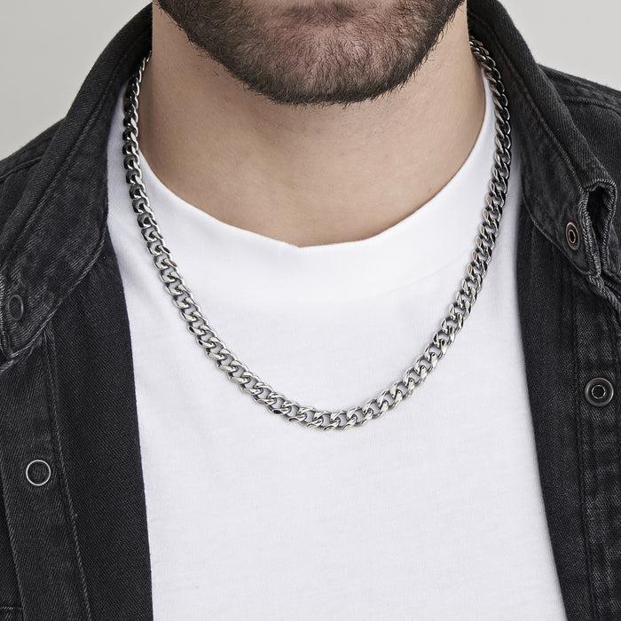 COLLANA UNISEX IN ACCIAIO CON MAGLIA CATENA 9 MM