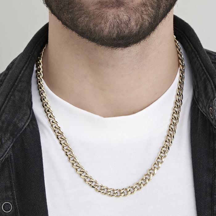 COLLANA UNISEX IN ACCIAIO CON MAGLIA CATENA 9 MM