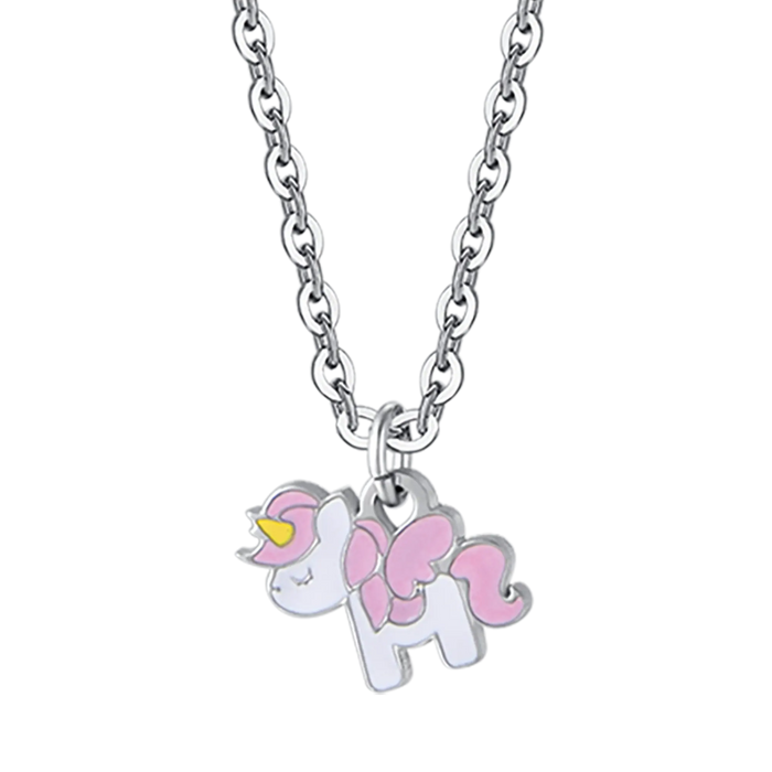 COLLANA BAMBINA IN ACCIAIO CON UNICORNO