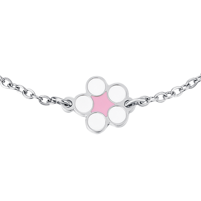 BRACCIALE BAMBINA IN ACCIAIO CON FIORI