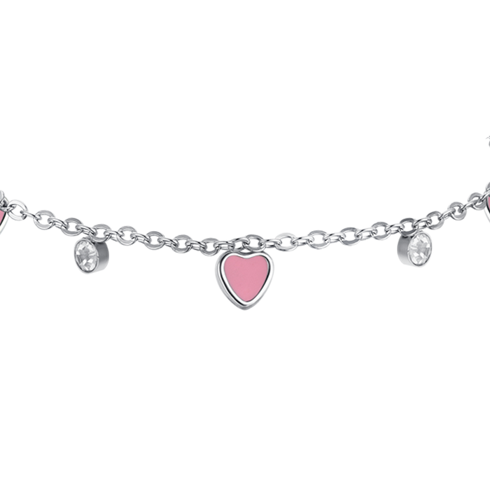 BRACCIALE BAMBINA IN ACCIAIO CON CUORE