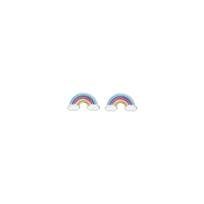 ORECCHINI BAMBINA IN ACCIAIO CON ARCOBALENO