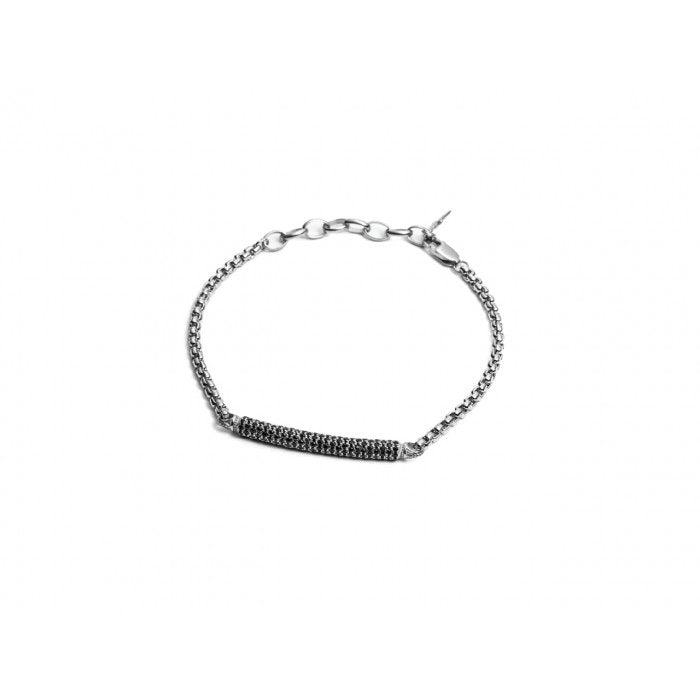 Bracciale piastra zirconi neri