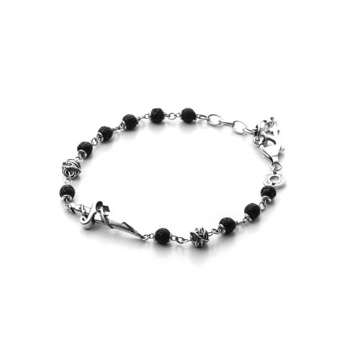 Bracciale pietre nere spadino
