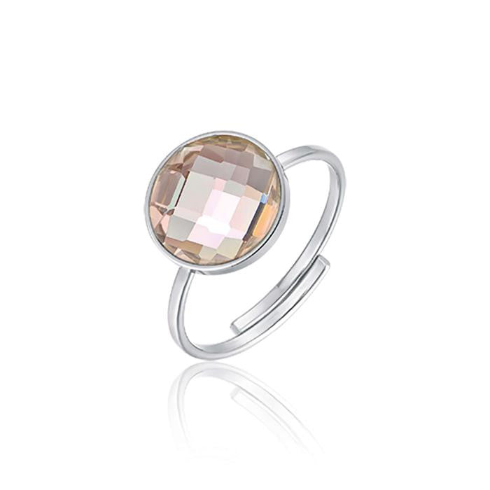 Anello In Acciaio Con Pietra Golden Shadow