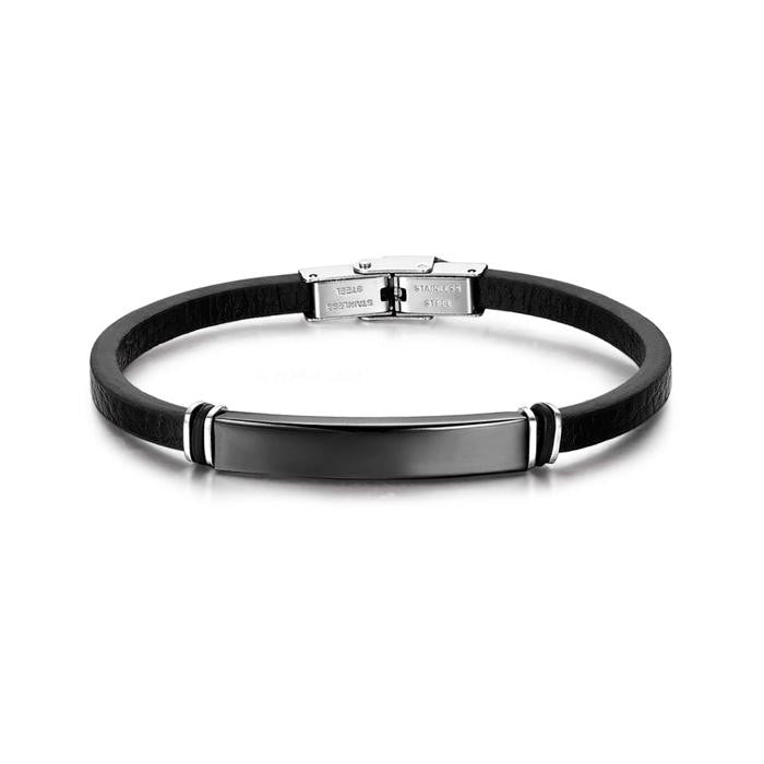 Bracciale in acciaio e pelle e ip gun