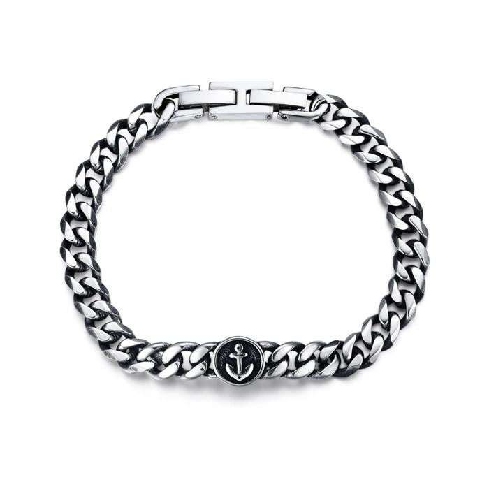 Bracciale In Acciaio Con Ancora
