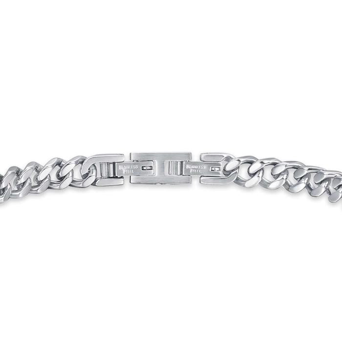 Bracciale In Acciaio Con Cristalli Bianchi