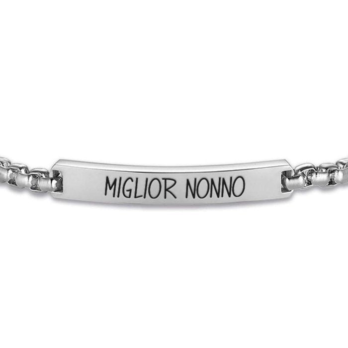 Bracciale in acciaio miglior nonno