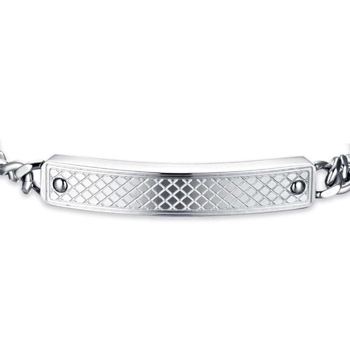 Bracciale in acciaio con piastra