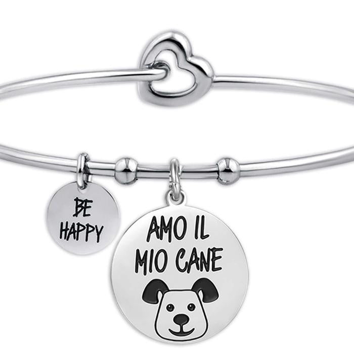 Bracciale In Acciaio Amo Il Mio Cane