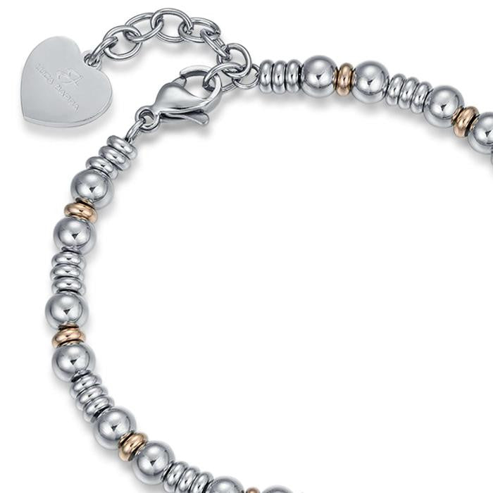 Bracciale In Acciaio Con Elementi Ip Rose E Stella