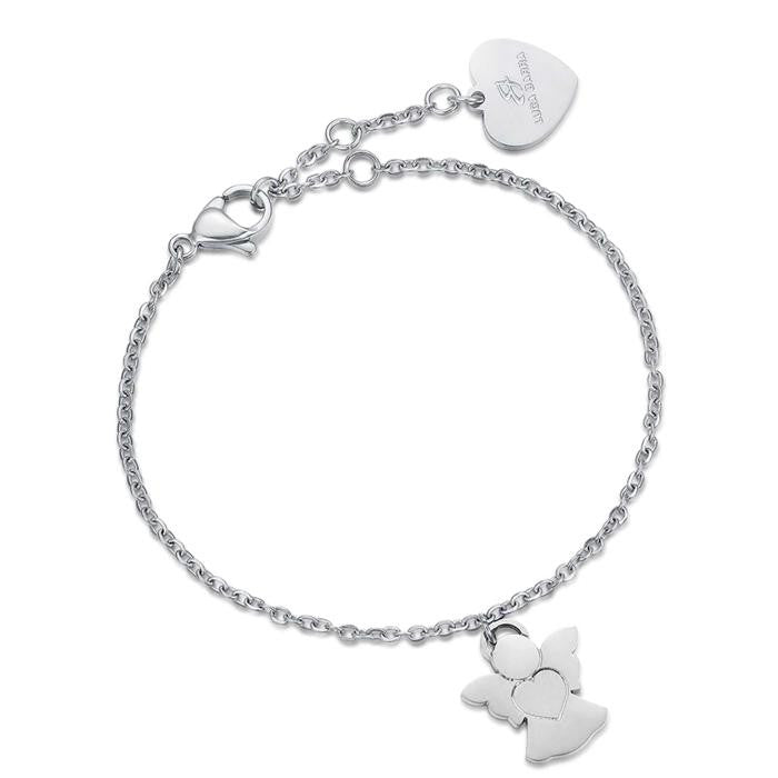 Bracciale In Acciaio Con Angelo