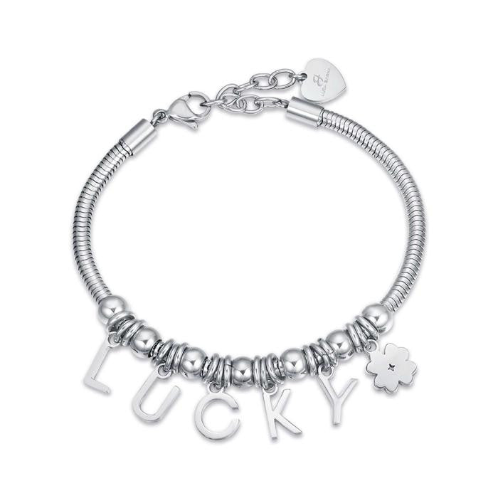 Bracciale In Acciaio Con Charms Lucky