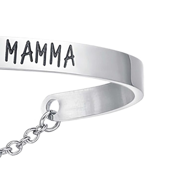 Bracciale In Acciaio Con Scritta Ti Voglio Bene Mamma