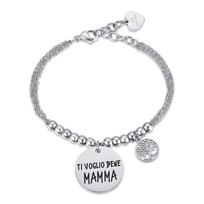 Bracciale In Acciaio Ti Voglio Bene Mamma
