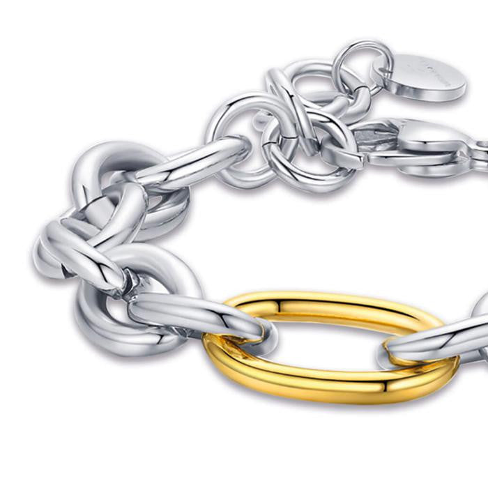 Bracciale In Acciaio E Acciaio Ip Gold