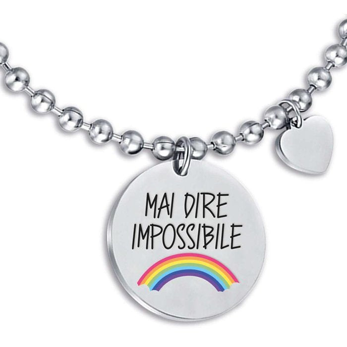 Bracciale in acciaio mai dire impossibile