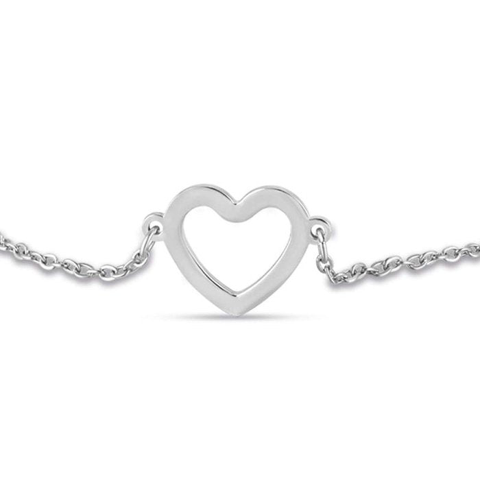 Bracciale in acciaio con cuore