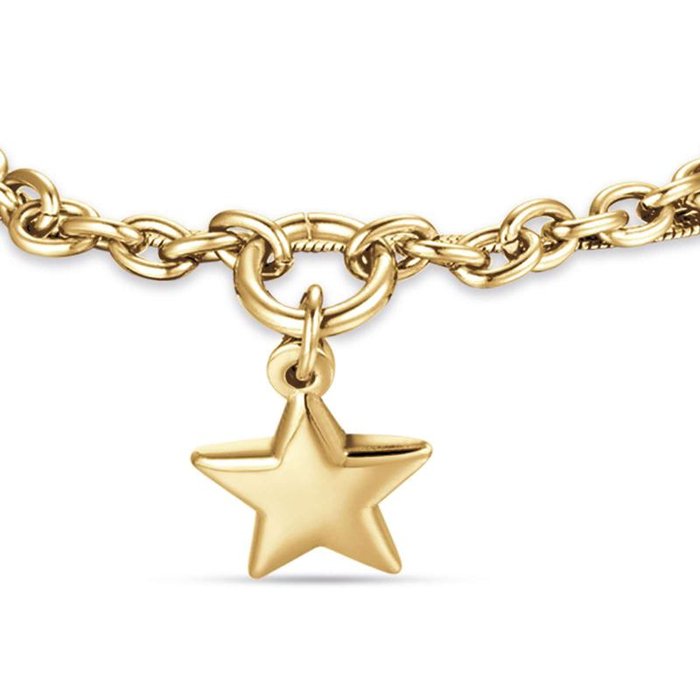 Bracciale in acciaio ip gold con stella