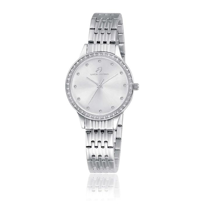 Orologio Con Cassa In Acciaio Quadrante Silver Bracciale In Acciaio