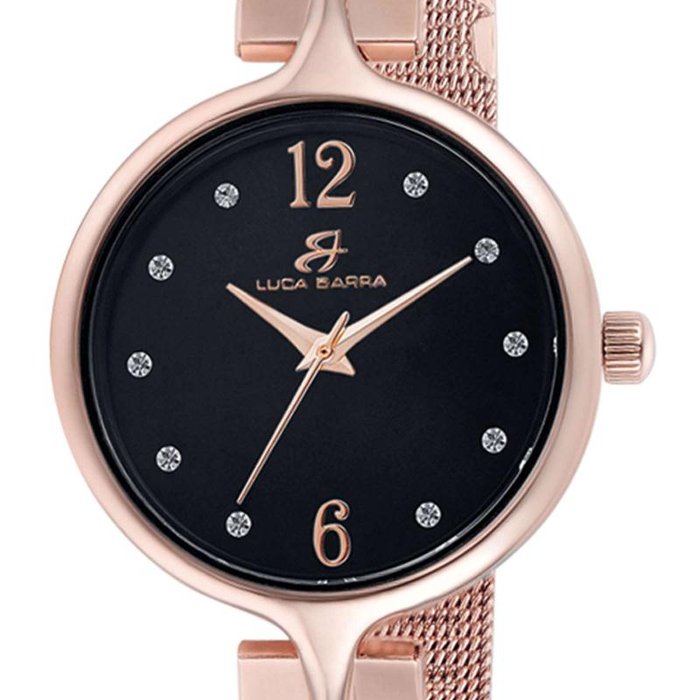 Orologio con cassa in acciaio rosé