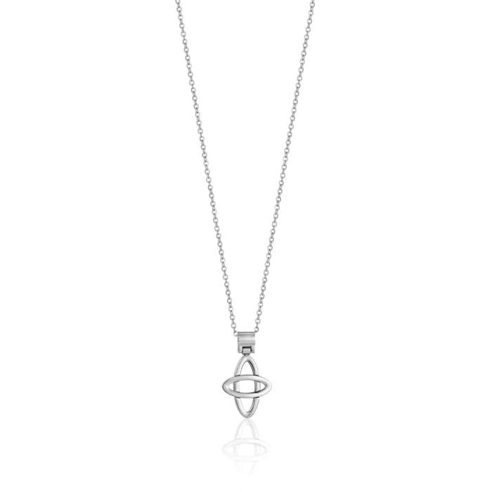 Collana In Acciaio Con Ciondolo Croce