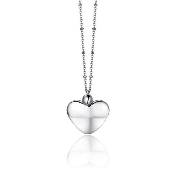 Collana In Acciaio - Cuore Campanellino Suono Della Felicita'