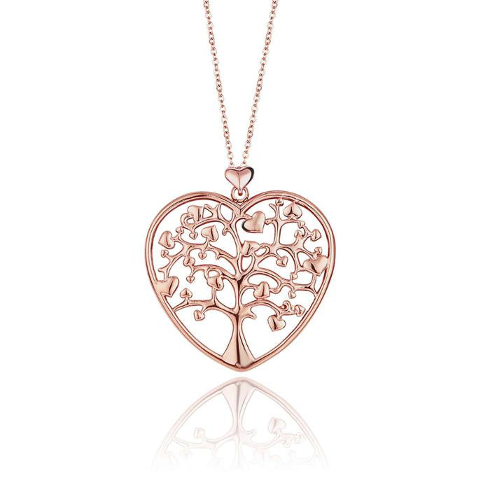 Collana In Acciaio Con Cuore Grande Ip Rosa