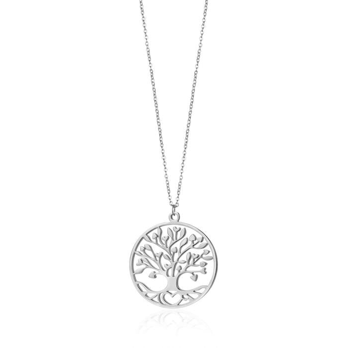 Collana In Acciaio Con Albero Della Vita