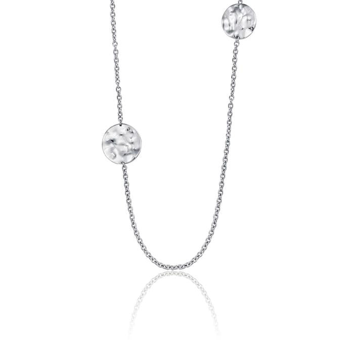 Collana In Acciaio Effetto Martellato