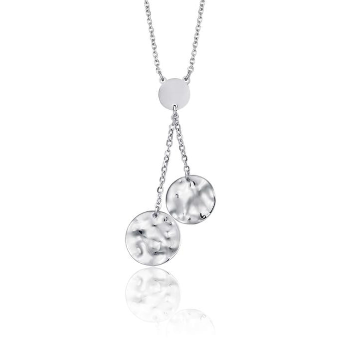 Collana In Acciaio Effetto Martellato