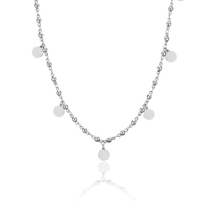 Collana In Acciaio Con Cerchi