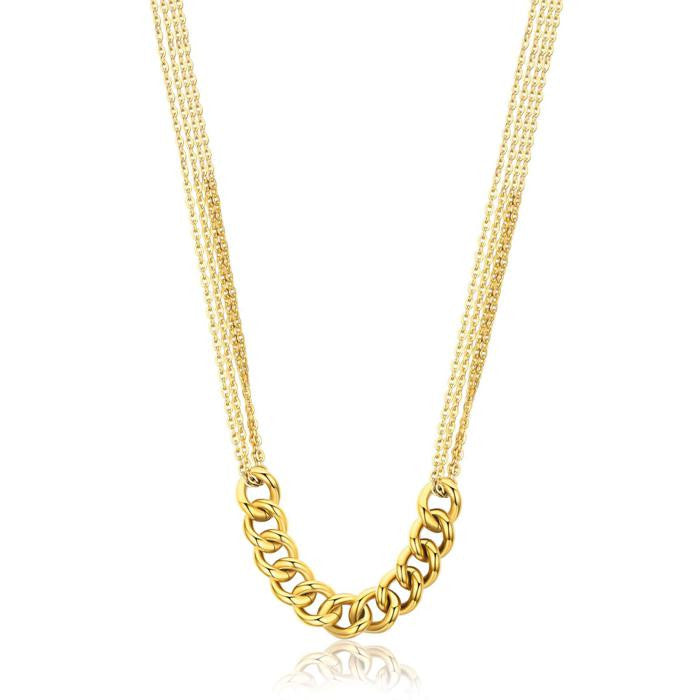 Collana In Acciaio Ip Gold