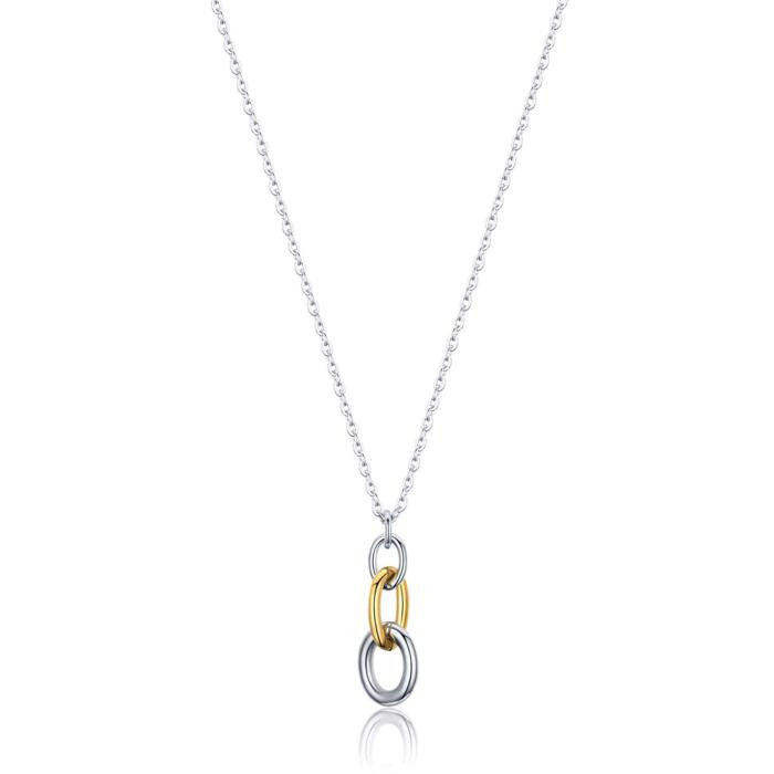 Collana In Acciaio E Acciaio Ip Gold