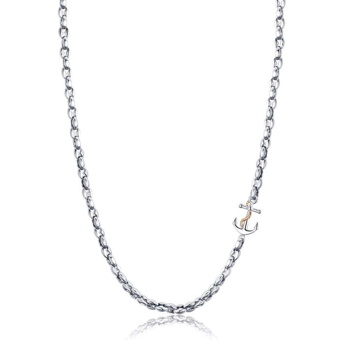 Collana in acciaio con ancora