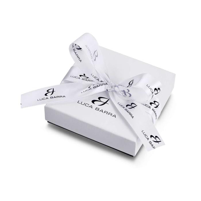 Orecchini In Acciaio Elementi In Acciaio Ip Rose Con Glitter Bianco