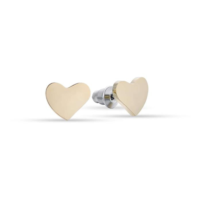 Orecchini In Acciaio Ip Gold Con Cuori